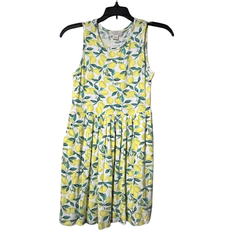 Girls Peek Sleeveless Lemon Dress White size 10, NWT
